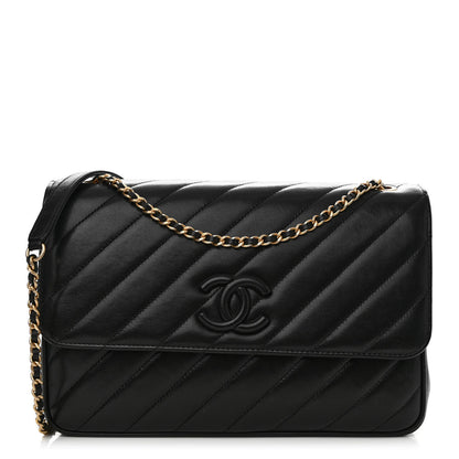 Chanel Lambskin Quilted Jumbo Coco Vintage Flap Black 3 of 11