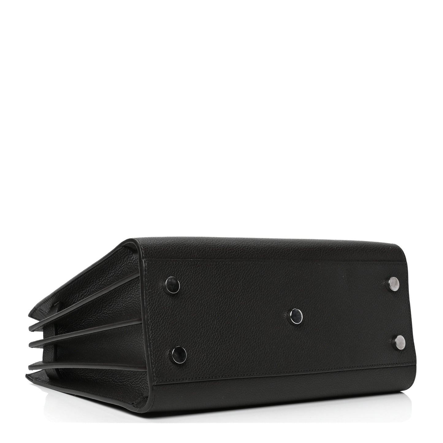 Grained Calfskin Baby Sac De Jour Coal
