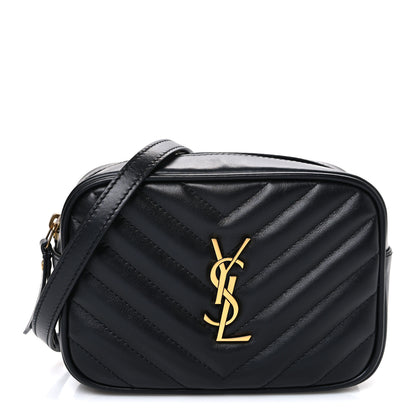 Saint Laurent Calfskin Matelasse Monogram Lou Belt Bag Black 1 of 10