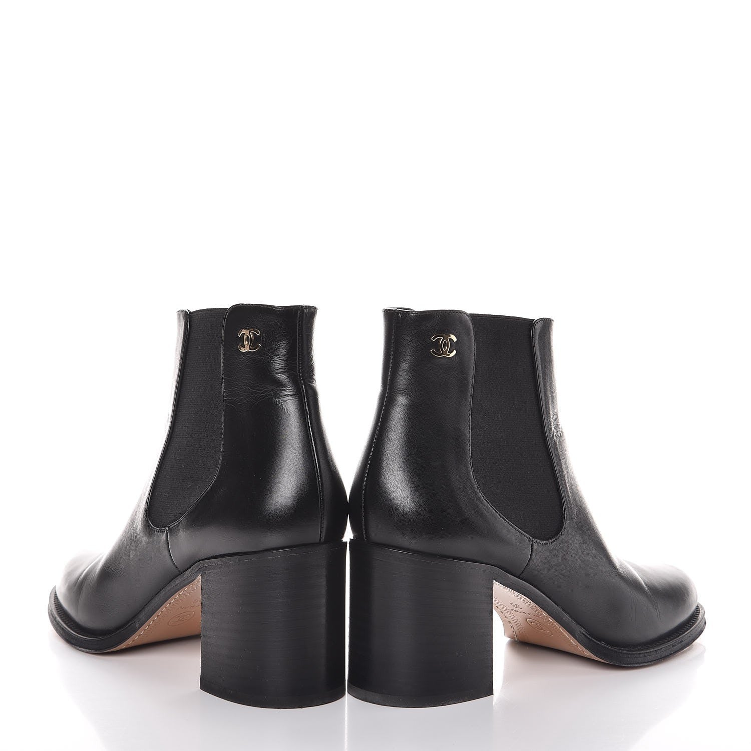 Chanel Glazed Calfskin Short Boots 39 Black 4 of 13