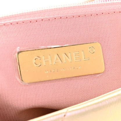 Chanel Iridescent Lambskin Quilted Medium Chanel 19 Flap Pink 6 of 9