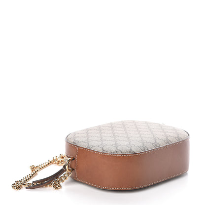 Gucci GG Supreme Monogram Cuoio Toscano Mini Chain Shoulder Bag Beige Ebony Cuir 4 of 10