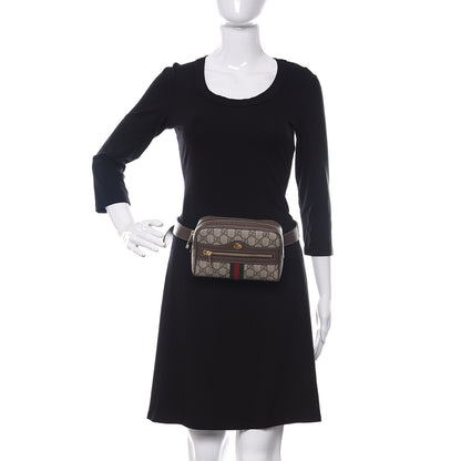 Gucci GG Supreme Monogram Web Small Ophidia Belt Bag 85 34 Dark Brown 2 of 9