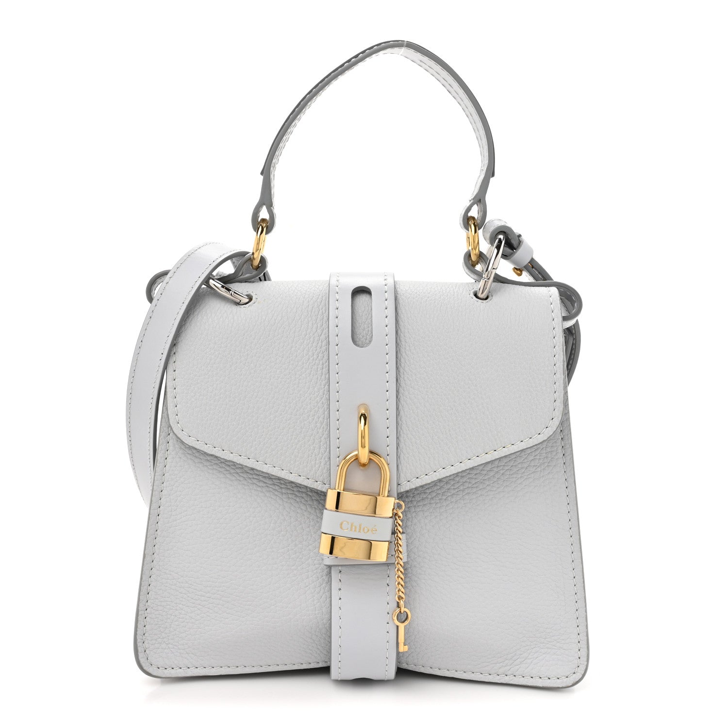 Chloe Grained Calfskin Small Aby Day Shoulder Bag Light Cloud 1 of 14
