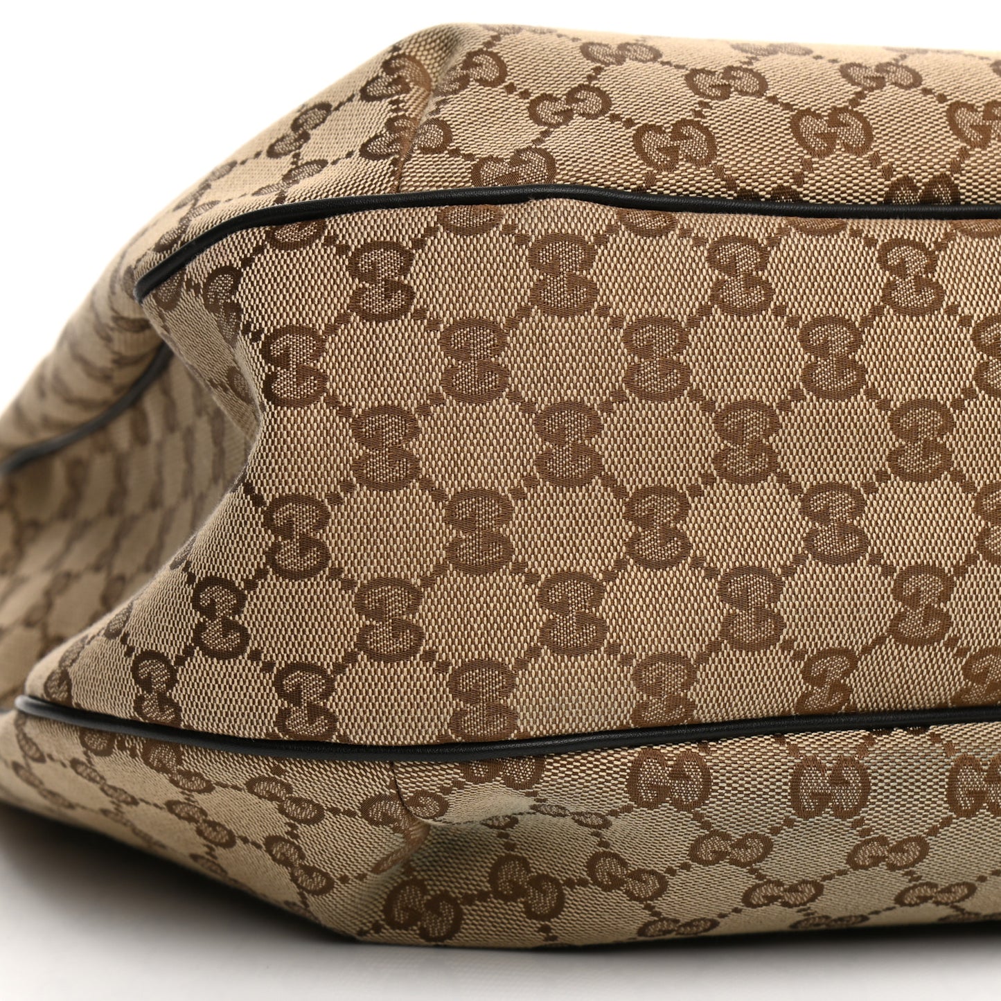 Monogram Large New Ladies Web Hobo Dark Brown