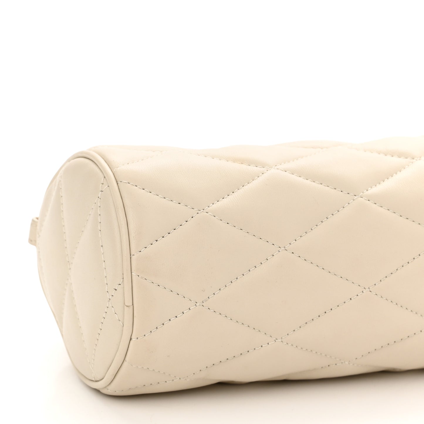 Lambskin Monogram Mini Sade Tube Bag Crema Soft