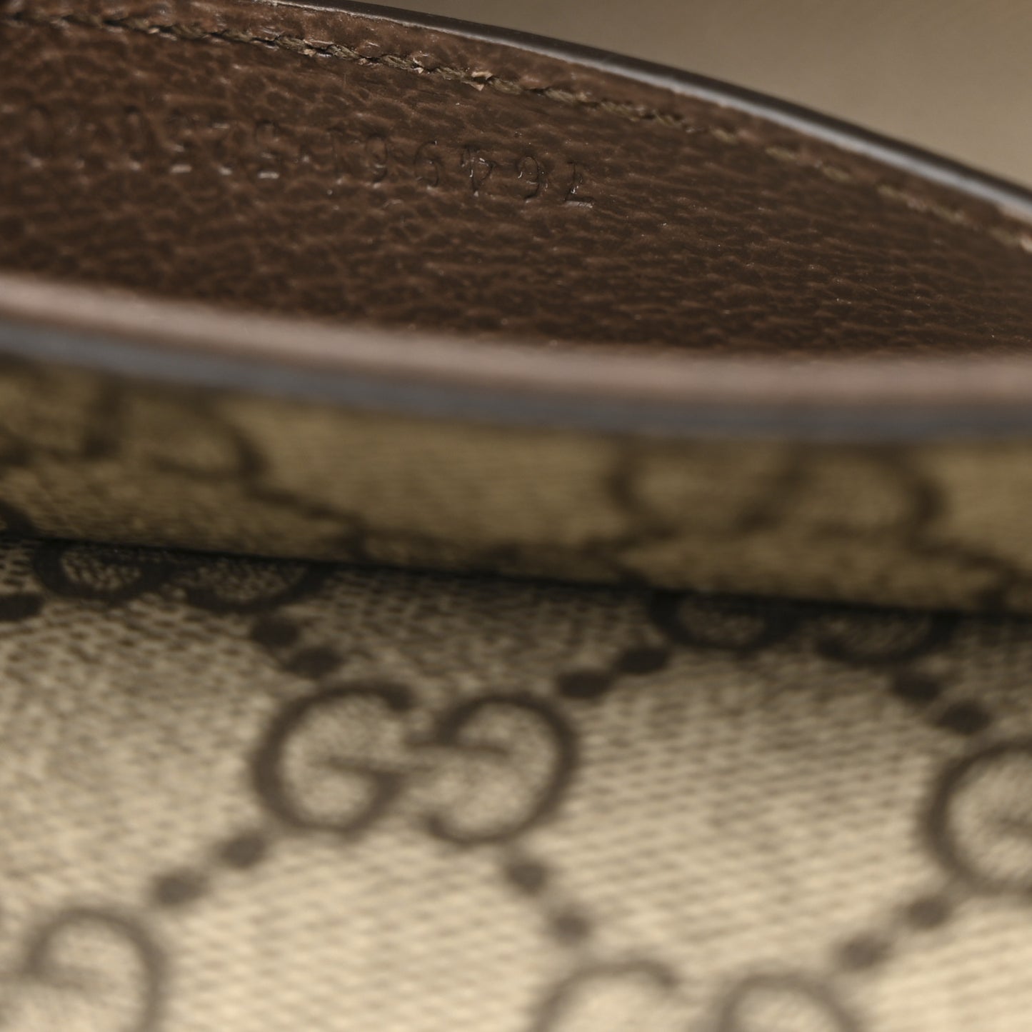 GG Supreme Monogram Textured Dollar Calfskin Web Mini Ophidia Envelope Shoulder Bag Beige Ebony