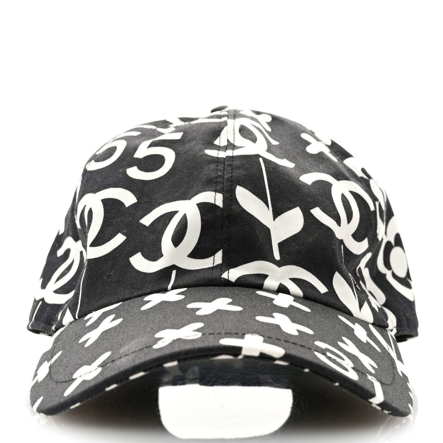 Chanel Cotton Cap Hat Black White 3 of 10