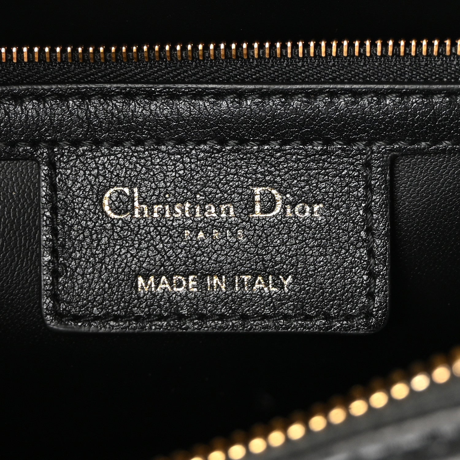 Christian Dior Calfskin Macrocannage Groove 25 Bag Black 6 of 10