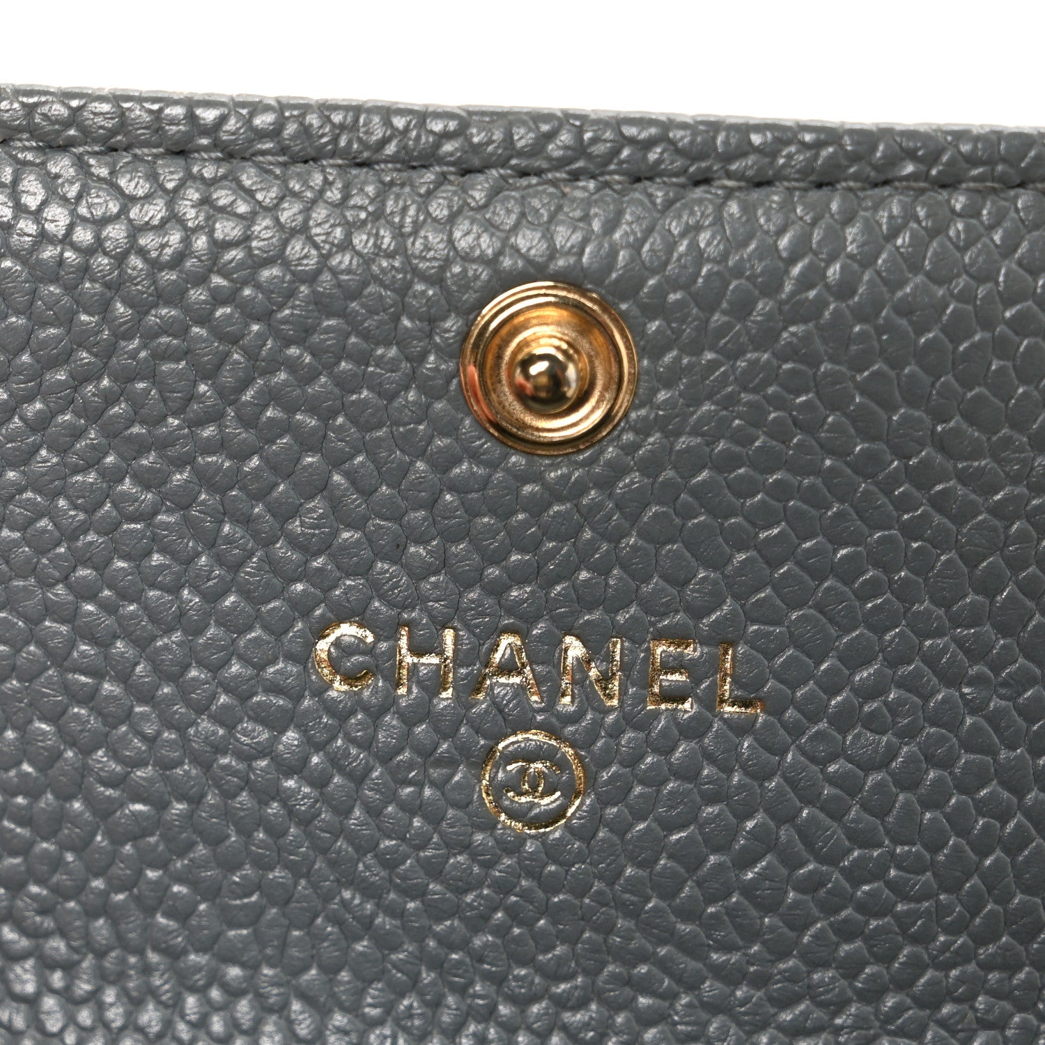 Chanel Caviar Quilted Boy Flap Card Holder Grey 6 of 9