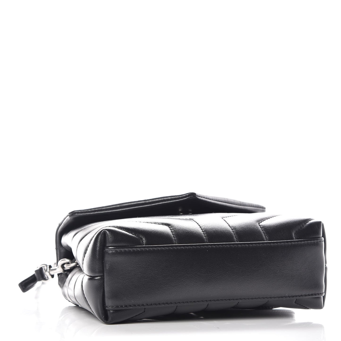 Calfskin Y Quilted Monogram Toy Loulou Crossbody Bag Black