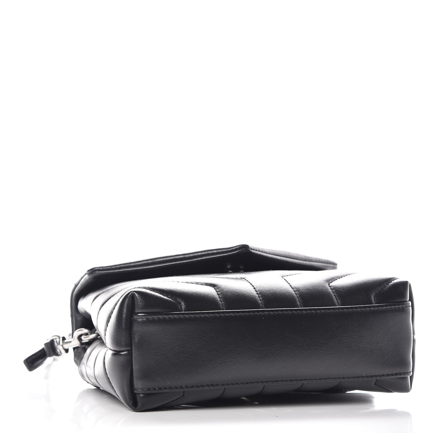 Saint Laurent Calfskin Y Quilted Monogram Toy Loulou Crossbody Bag Black 4 of 12