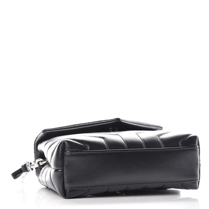 Saint Laurent Calfskin Y Quilted Monogram Toy Loulou Crossbody Bag Black 4 of 12