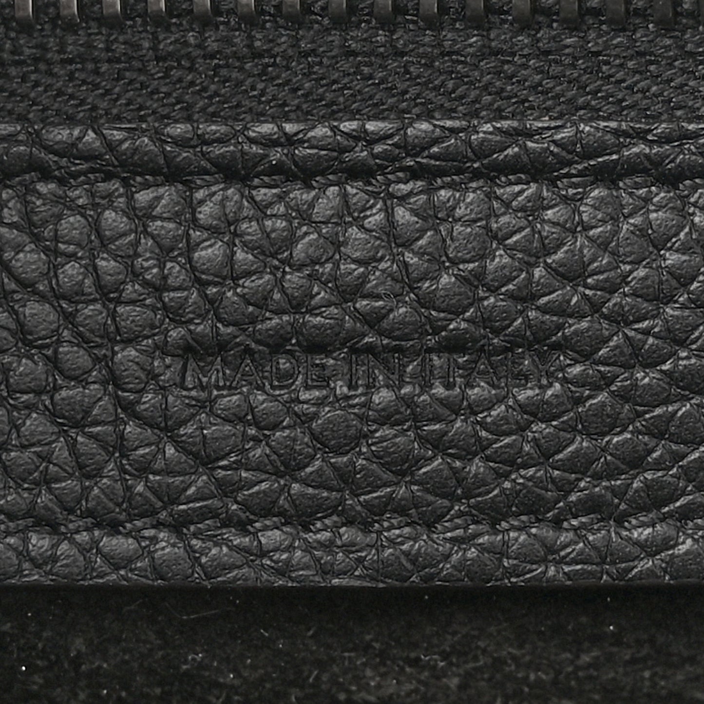 Drummed Calfskin Micro Luggage Black