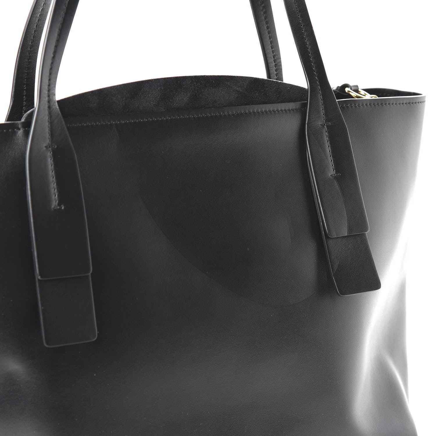 Chloe Shiny Calfskin Suede Medium C Zipped Tote Black 10 of 10