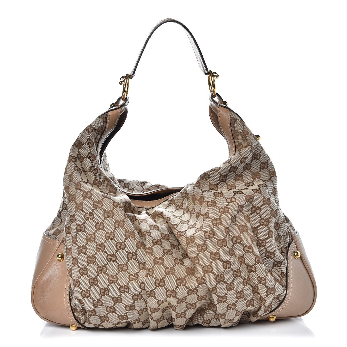 Monogram Large Jockey Hobo Beige