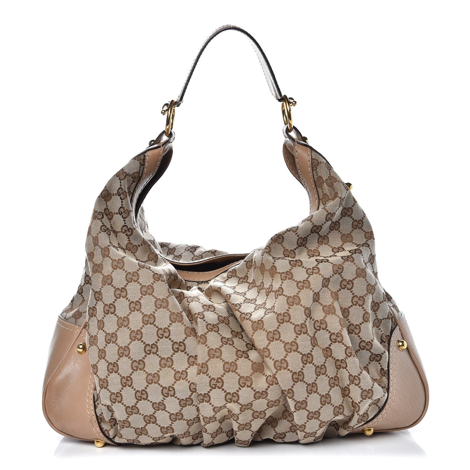 Gucci Monogram Large Jockey Hobo Beige 1 of 7