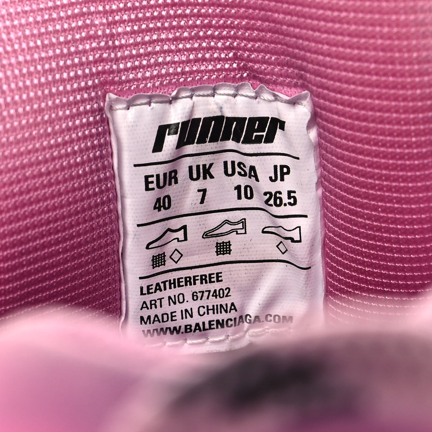 Mesh Rubber Distressed Womens Runner Sneakers 40 Pink
