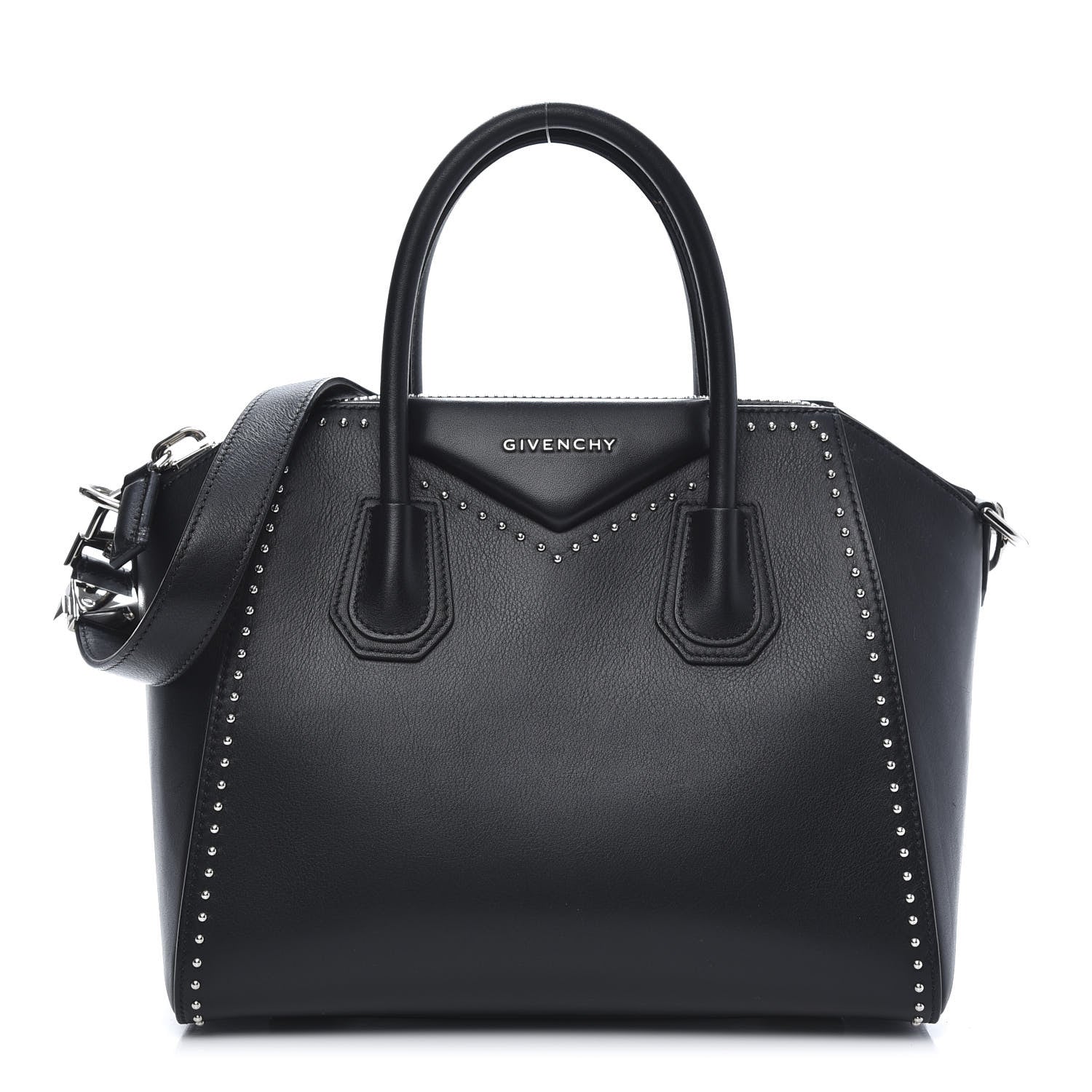 Givenchy Calfskin Small Studded Antigona Black 1 of 15