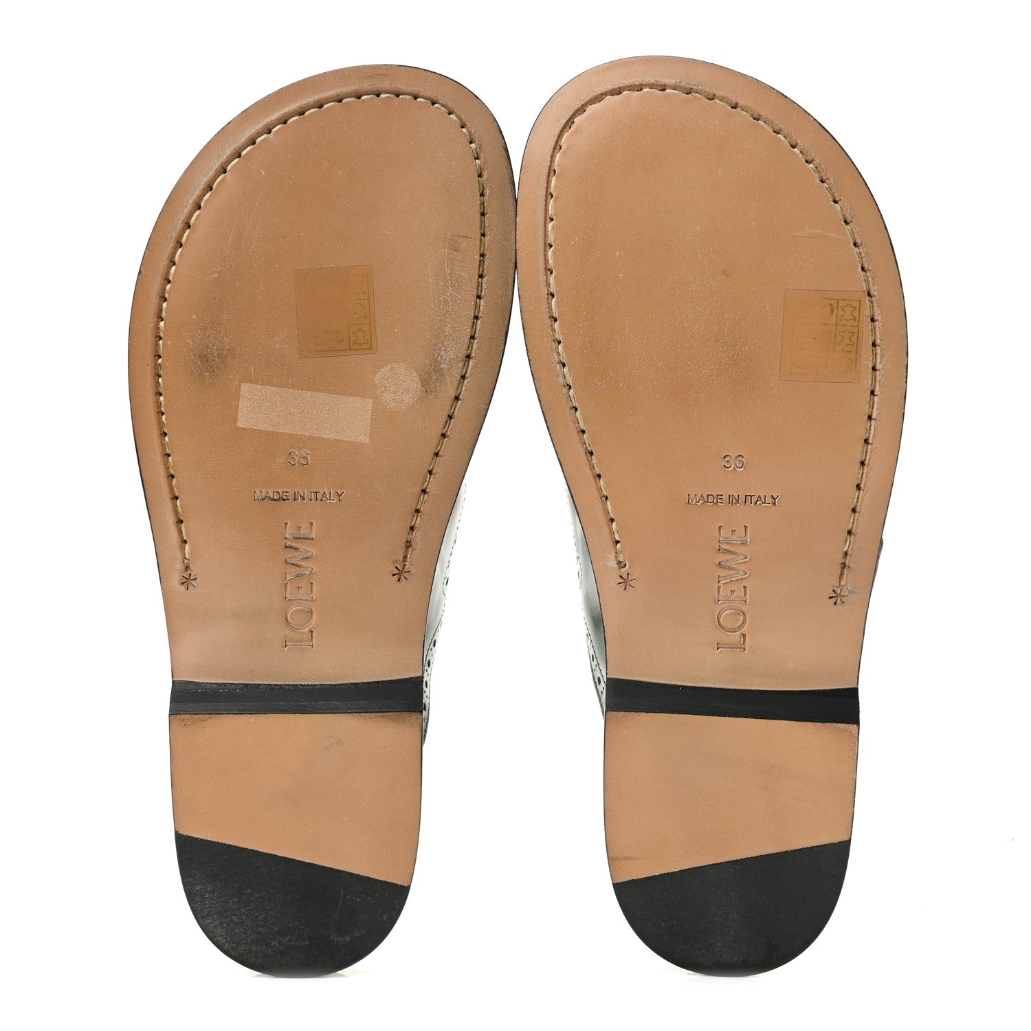 Loewe Calfskin Campo Mary Jane Mule 36 Green 6 of 9