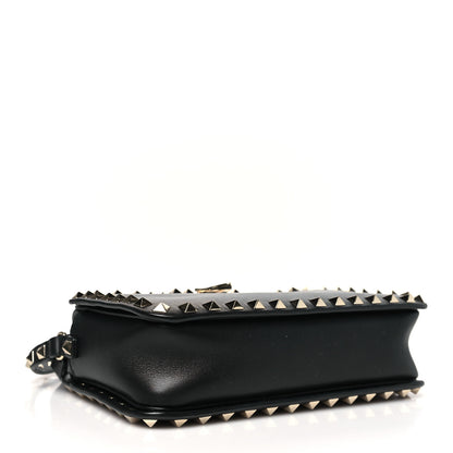 Valentino Garavani Grained Calfskin Rockstud Flip Lock Camera Crossbody Bag Black 4 of 10