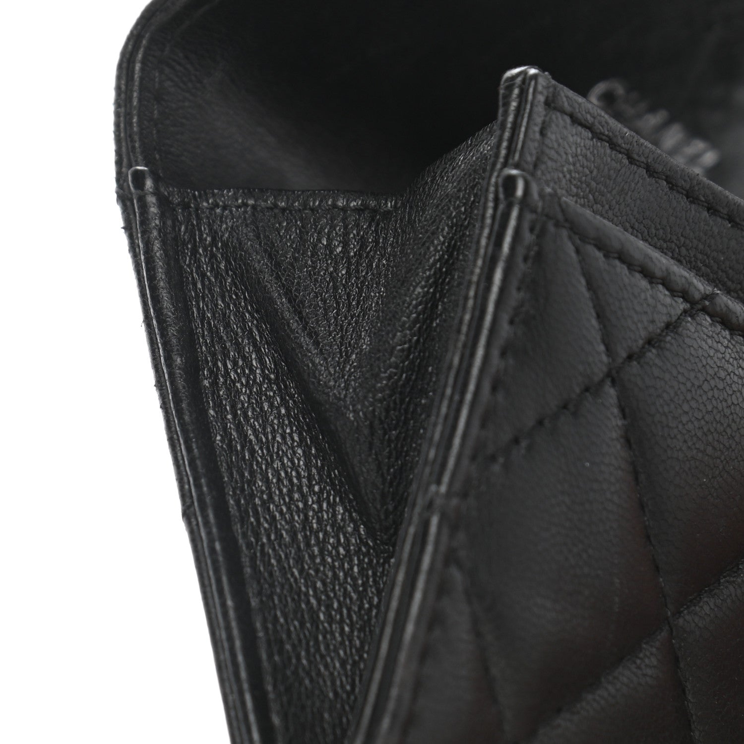Chanel Lambskin Quilted Flap Card Holder Black 11 of 13