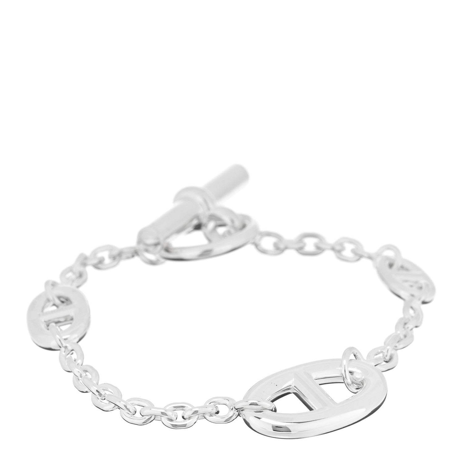 Hermes Sterling Silver Farandole Bracelet LG 1 of 4