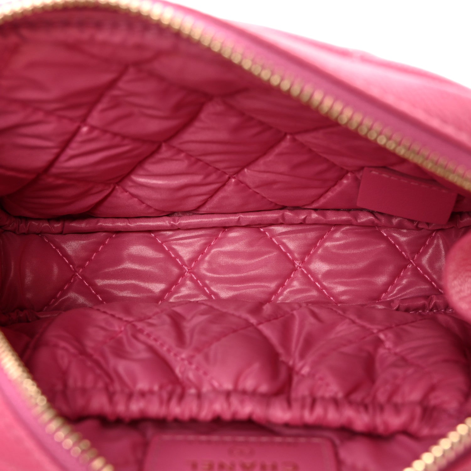 Chanel Caviar Quilted Small Curvy Pouch Cosmetic Case Pink 5 of 7