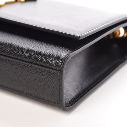 Saint Laurent Grain De Poudre Medium Classic Monogram Kate Satchel Black 9 of 9