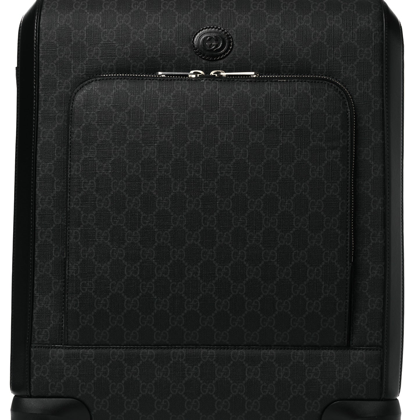 GG Supreme Monogram Calfskin Carry On Trolley Black