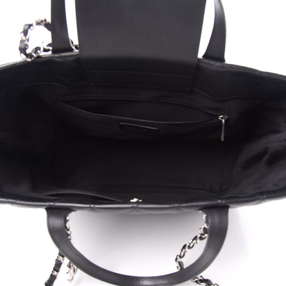 Chanel Calfskin Quilted Large Easy Shopping Tote Black 6 of 11
