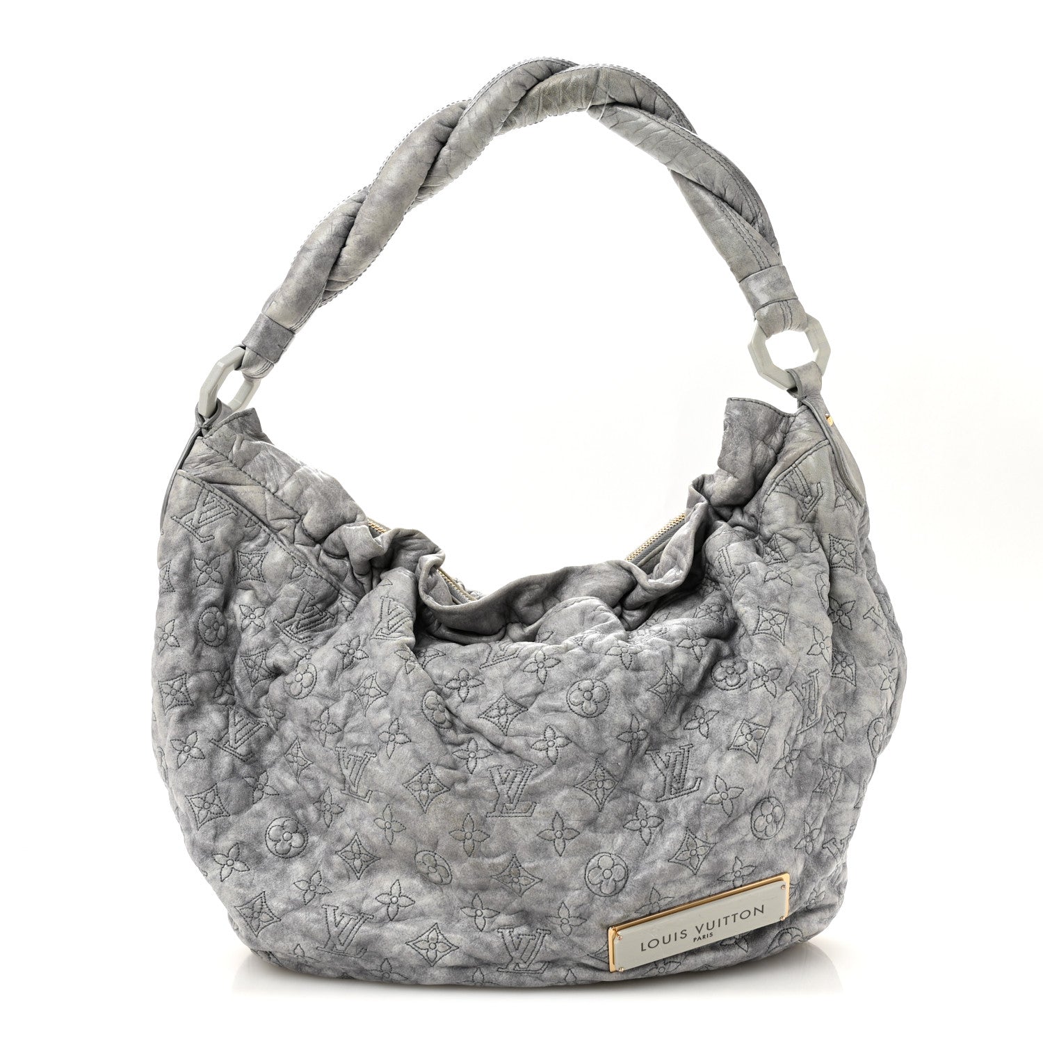 Louis Vuitton Lambskin Olympe Nimbus GM Gris Perle 1 of 13
