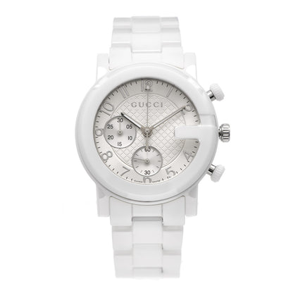 Gucci Stainless Steel Ceramic 38mm G-Chrono Chronograph Quartz Watch White 1 of 5