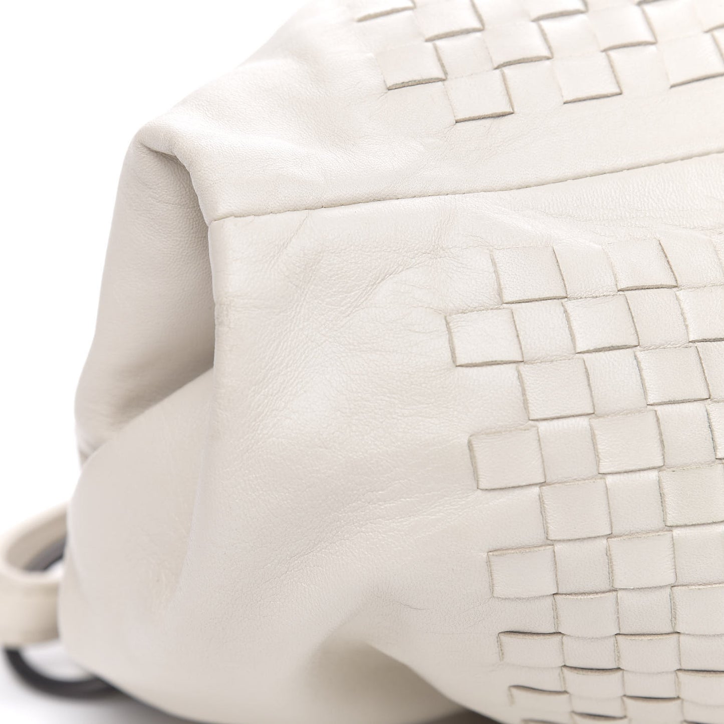 Nappa Intrecciato Aquilone Fortune Cookie Hobo White