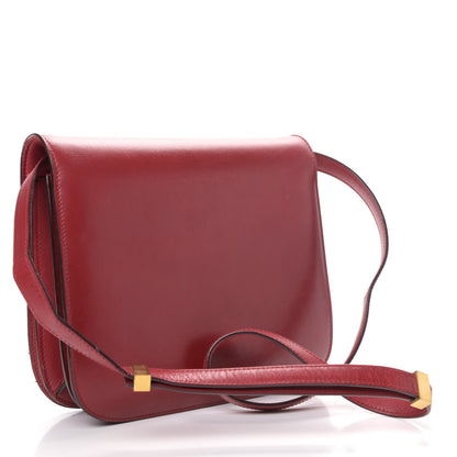 Celine Box Calfskin Medium Classic Box Flap Bag Red 2 of 5