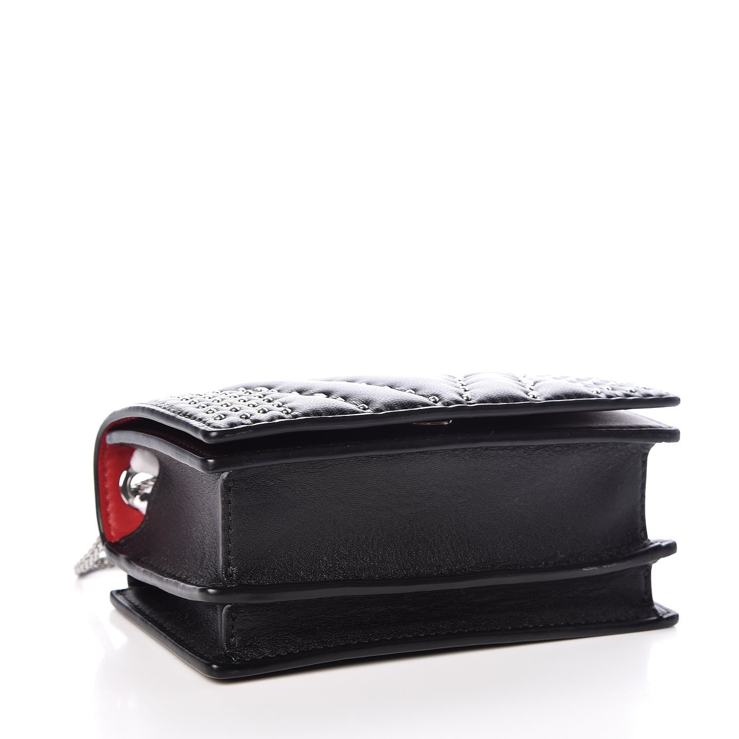 MCM Lambskin Diamond Disco Mini Flap Crossbody Bag Black 4 of 10