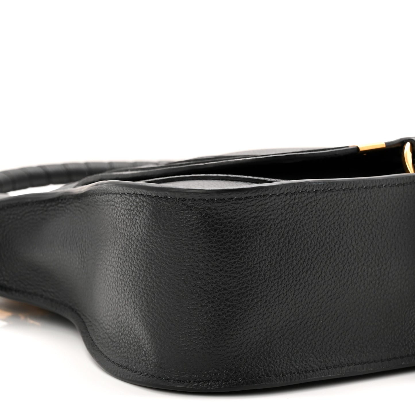 Calfskin Small Marcie Satchel Black