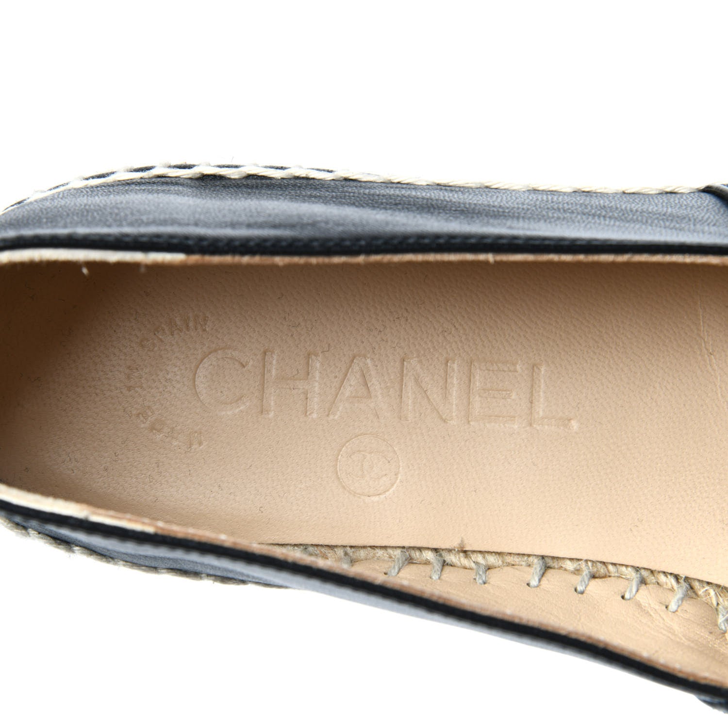 Chanel Lambskin CC Espadrilles 37 Black 9 of 11