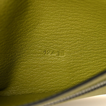 Hermes Ostrich Bearn Gusset Wallet Vert Anis 7 of 12