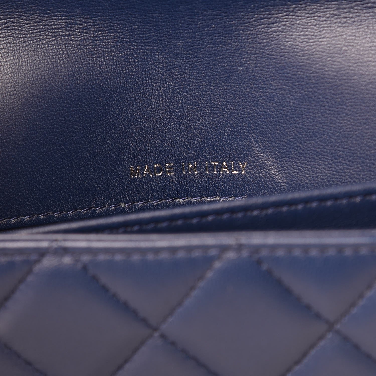 Chanel Lambskin Quilted Boy Wallet On Removable Chain WOC Navy 6 of 9
