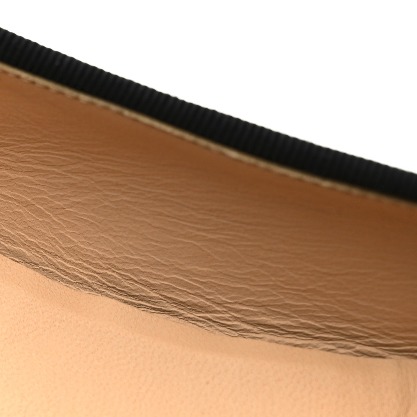 Lambskin Patent Cap Toe Ballerina Flats 39.5 Black