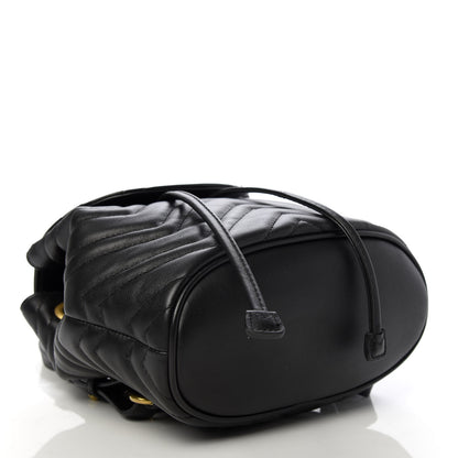 Gucci Calfskin Matelasse GG Marmont Flap Backpack Black 3 of 9
