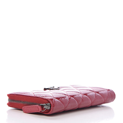 Chanel Patent Goatskin Paris Dallas Zip Around Wallet Red 4 of 9