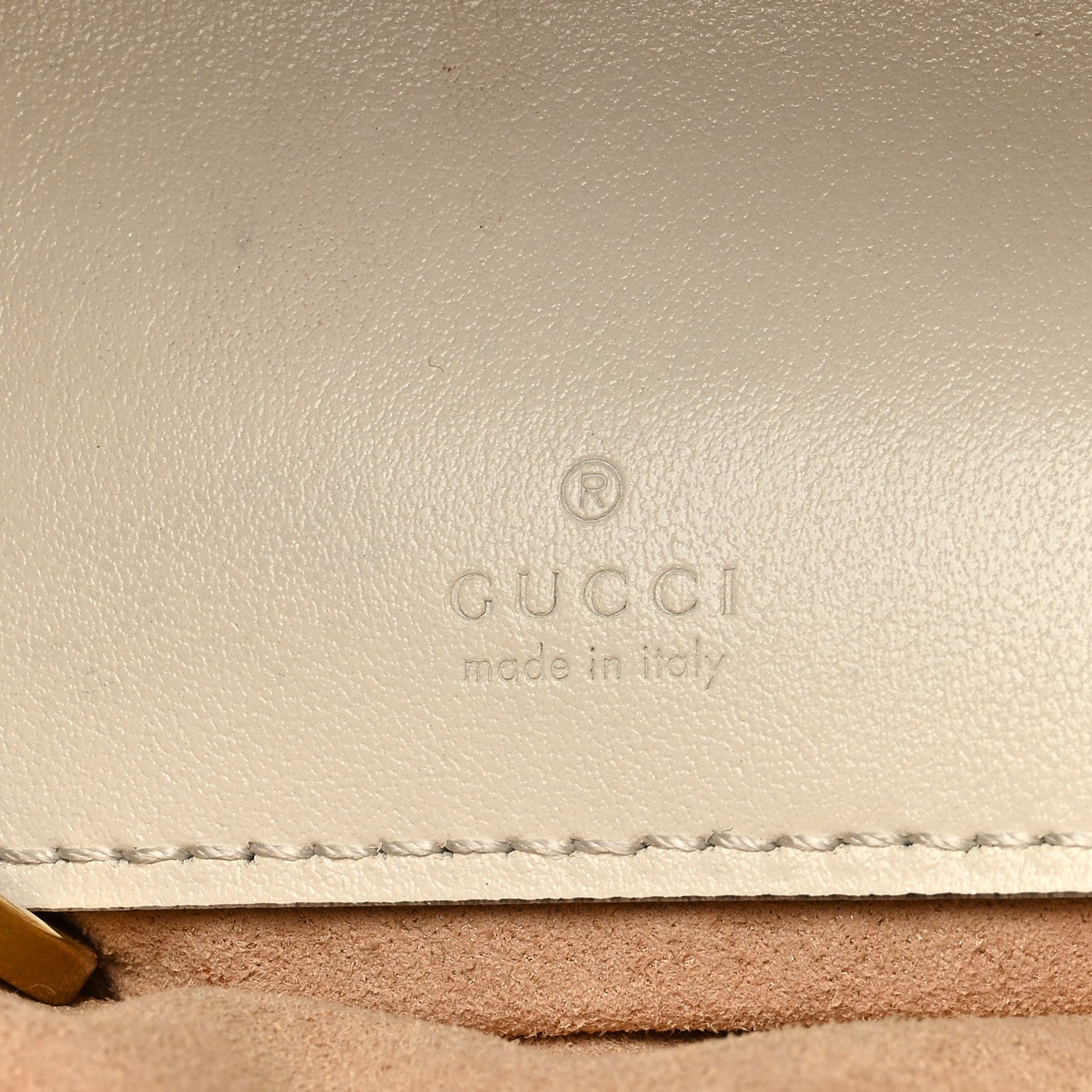 Gucci Calfskin Matelasse Mini GG Marmont 2.0 Bucket Bag White 6 of 10