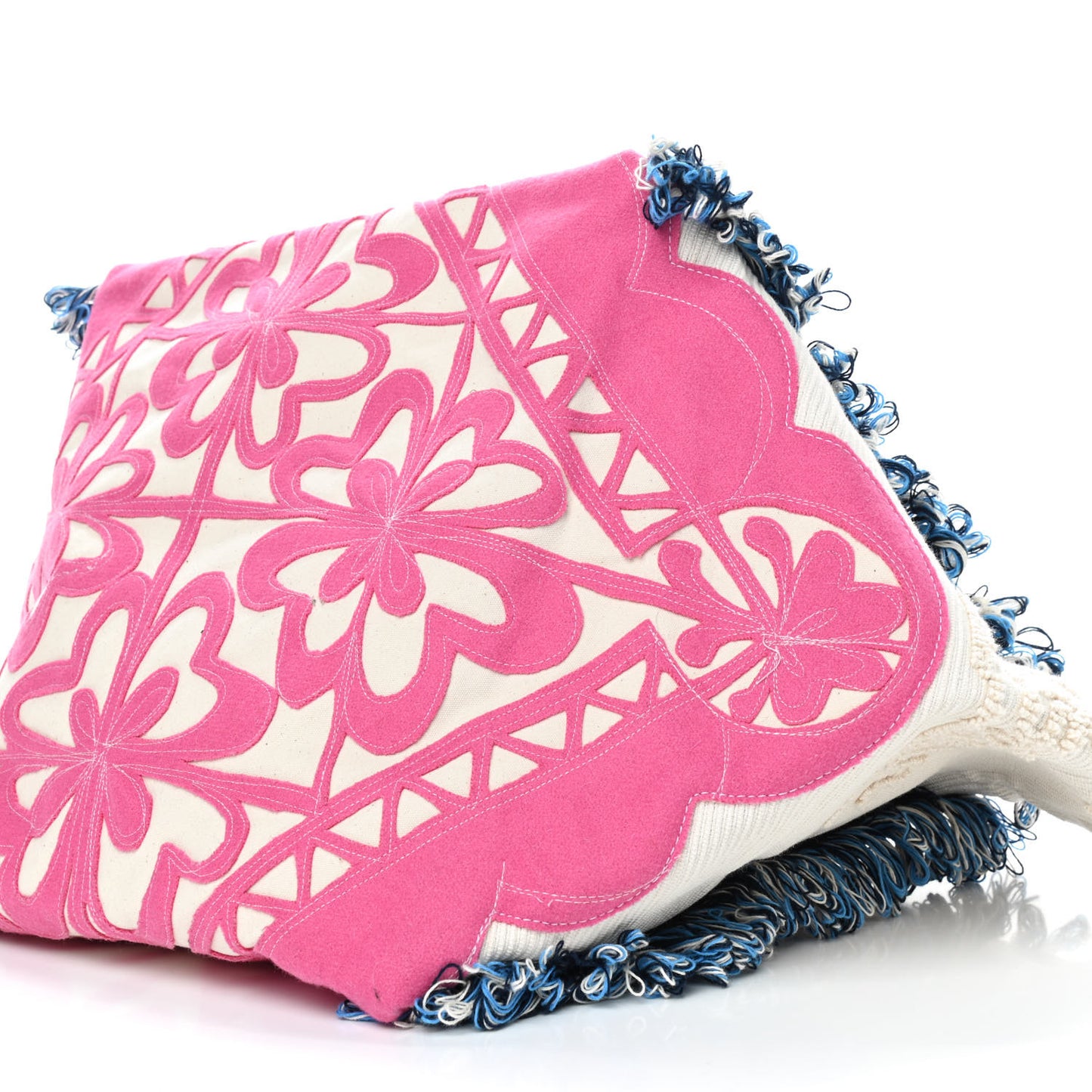 Cotton Embroidered Portugaba Tote Ivory Multi