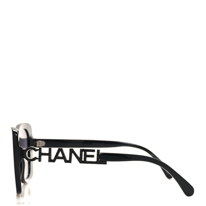 Chanel Acetate Strass Polarized Square Sunglasses 5422-B Black 3 of 7