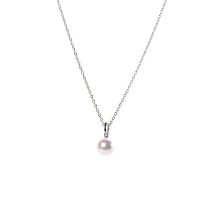Mikimoto 18K White Gold Akoya Pearl 6.5-7mm Pendant Necklace 4 of 7