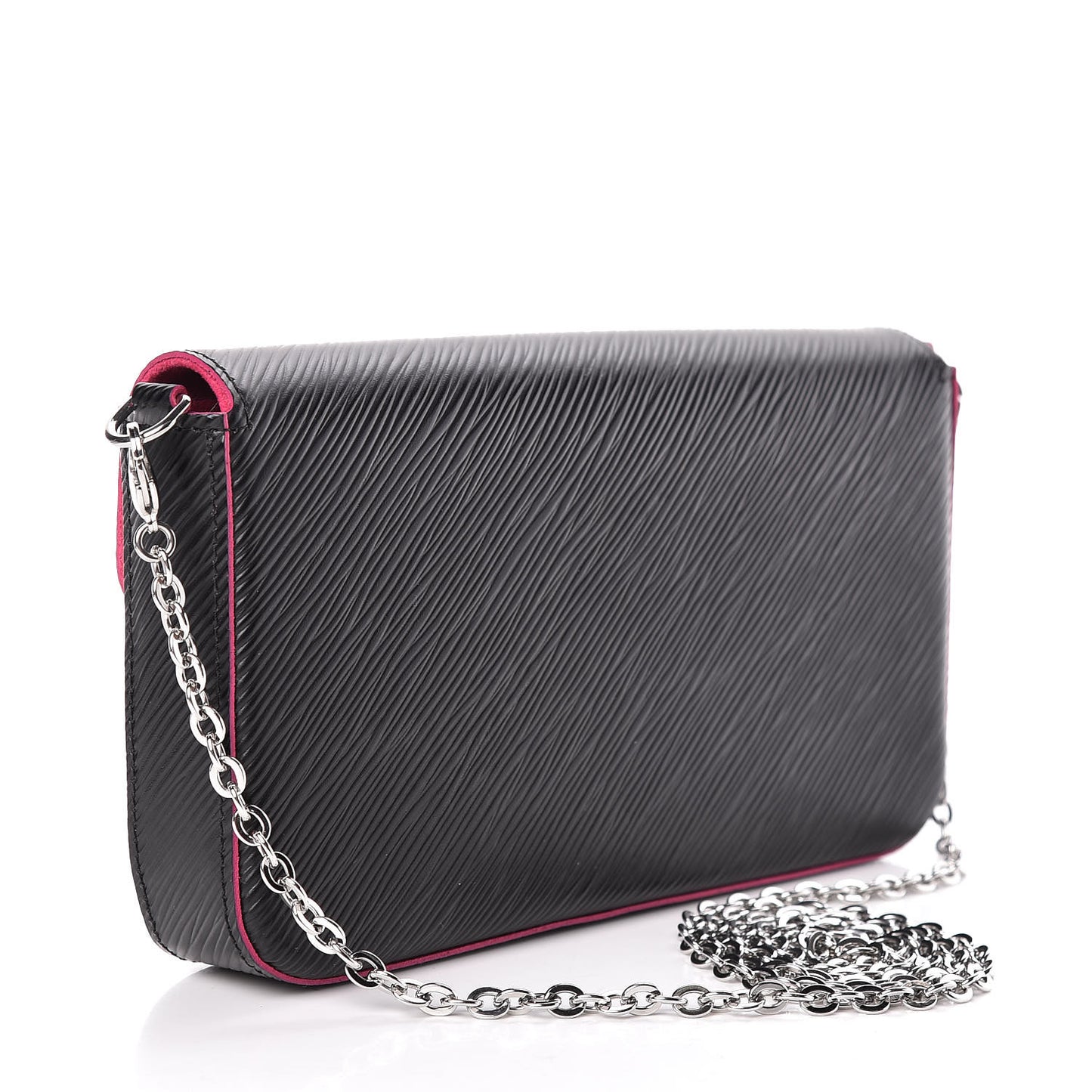Epi Pochette Felicie Black Hot Pink