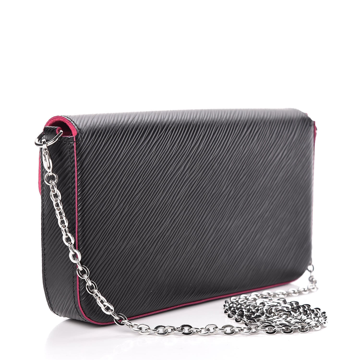 Louis Vuitton Epi Pochette Felicie Black Hot Pink 4 of 11