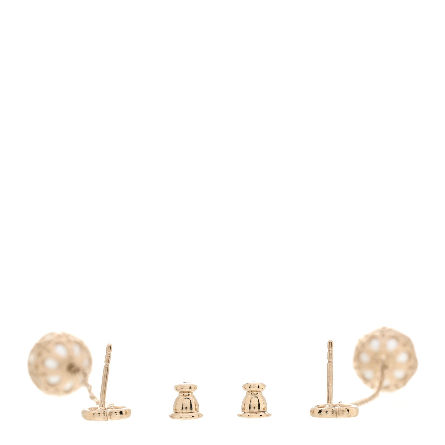 Pearl Secret Cannage Mise En Dior Tribales Dangle Earrings Gold